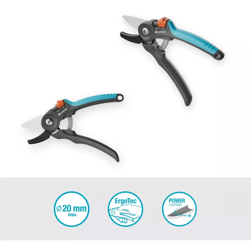 Astschere GARDENA PremiumCut 12240-20 Amboss für trockenes Holz, grau/türkis