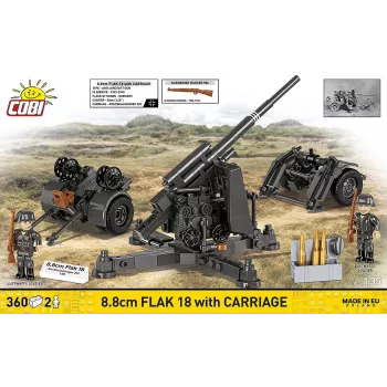 Konstruktionsset Cobi Bausteine 8,8-cm-Flak mit Anhänger – 360 Teile