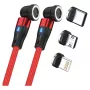 USB-Kabel RealPower MagneticCharge2 1m Rot Schnellladung Datenübertragung