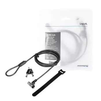 Kabelschloss LogiLink NBS012 Schwarz Silber