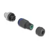DeLOCK M12 Steckverbinder A-kodiert 4-polig Stift Schraubanschluss 60533