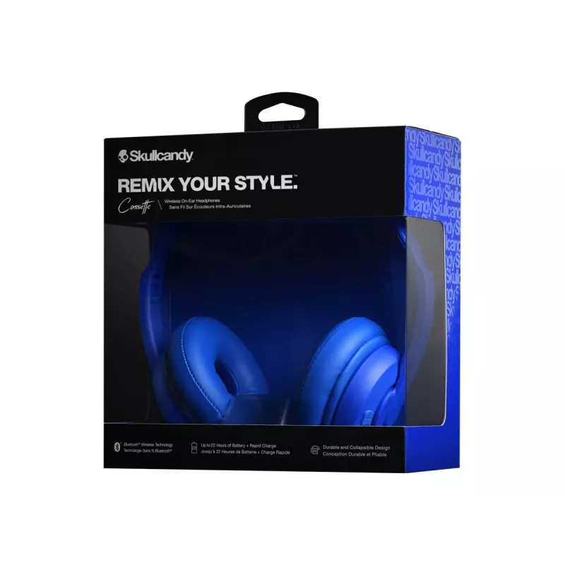 Skullcandy | Kabellose Kopfhörer | Cassette | Kabellos/Kabelgebunden | On-Ear | Mikrofon | Kabellos | Blau