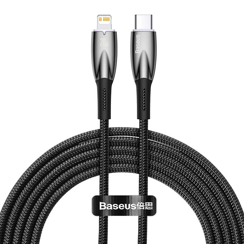 USB-C-auf-Lightning-Kabel Baseus Glimmer 20W, 2 m — Schnellladung und Datensynchronisation