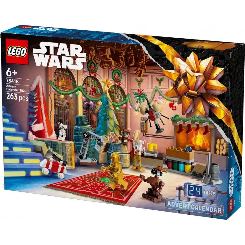 LEGO Star Wars Adventskalender 2025 — Set 75418, saisonale baubare Minifiguren und Modelle