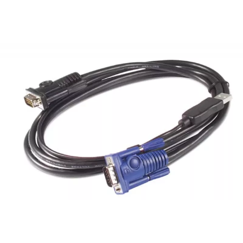 APC KVM USB Kabel - 6 ft (1,8 m), 1,83 m, USB, USB, VGA, Schwarz, USB-A