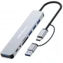 QOLTEC USB-C Hub 4x USB + SD/TF-Kartenleser Modell 53794