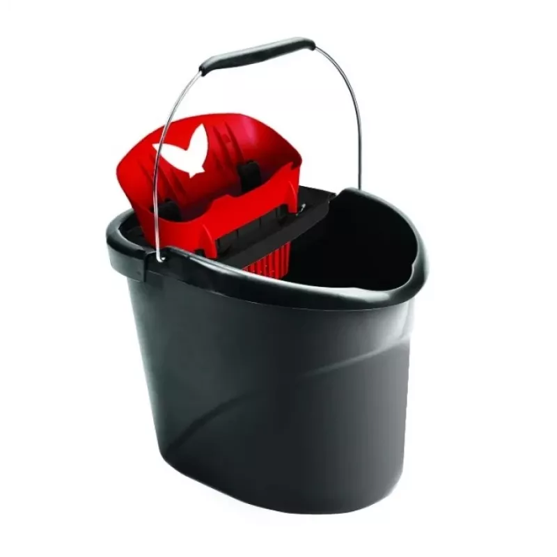 Eimer mit Moppauswringer Vileda 157870 — schwarz, 10 L, passend für Ultramax & Ultramax XL, 380×300×380 mm