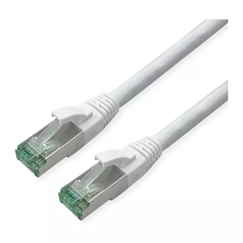 ROLINE RM Patchkabel Cat.6A S/FTP (PiMF), weiß, 0,3 m