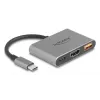 DeLOCK 61071 Videokabel-Adapter 0,1 m USB Type-C USB Type-C USB Type-A HDMI Grau