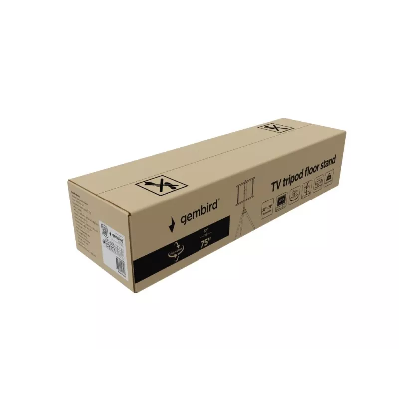 TV-Ständer Gembird TVS-75ST-01 Schwarz Holz