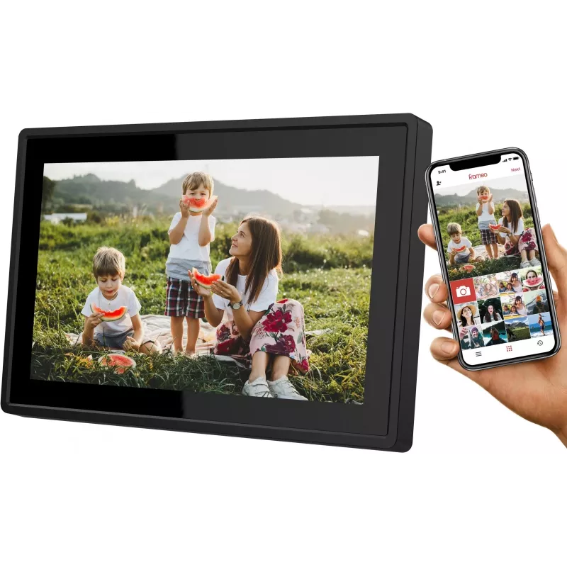 Digitaler Bilderrahmen SENCOR SDF1092B 10,1 Zoll Touchscreen IPS 1280×800 WLAN 4,6 GB MicroSD wandmontierbar