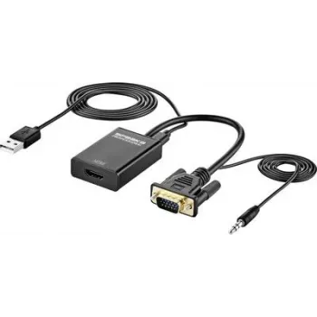 SpeaKa Professional AV-Wandler SP-12111624[VGA-Buchse - HDMI] 1920 x 1080 Pixel (SP-12111624)