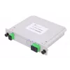 Optischer PLC-Splitter 1:2 SC/APC Slot-Typ, Extralink, schwarz ABS