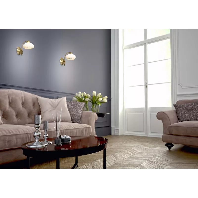 Activejet Klassischer Kronleuchter Pendelleuchte NIKITA Patina 5xE27 für Wohnzimmer