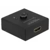 DeLock HDMI 2-1 bidirektional 4K 60 Hz kompakt - Retail Box - Video/Audio-Switch - 2 x HDMI - Desktop (64072)