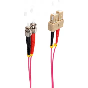 shiverpeaks BS77909/4. Kabellänge: 2 m, Fasertyp: OM4, Stecker 1: SC, Stecker 2: ST, Kerndurchmesser: 50 µm, Vollduplex, Kabelfarbe: Violett (BS77909/4)