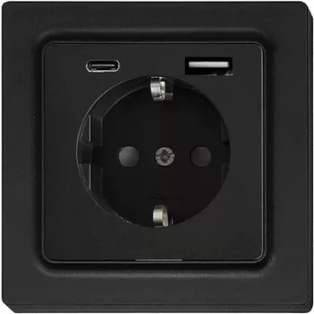 Eltako Steckdose Anthrazit matt DSS55E+USBA+C-am (30055900)