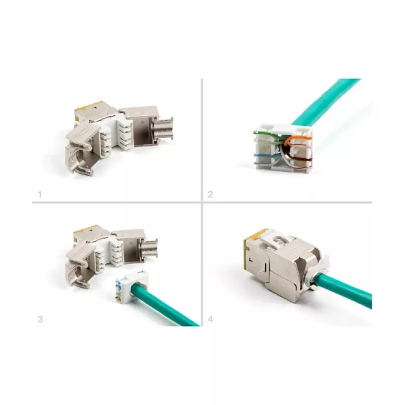 DeLOCK Keystone-Modul 88111 Flach Gelb RJ-45 10 Stück