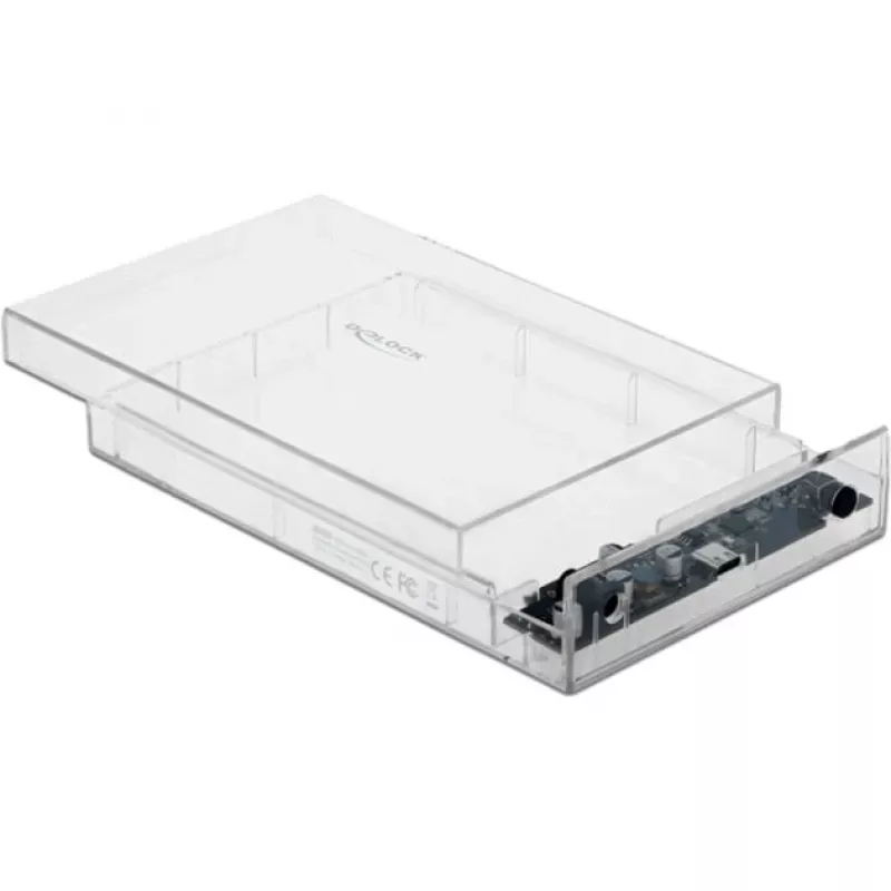 HDD/SSD-Gehäuse DeLOCK 42623 transparent 2.5/3.5 Zoll
