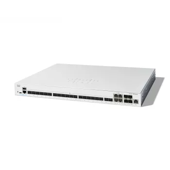 Network Switch Cisco Catalyst C1300-24XS Managed L2/L3, 480 Gbit/s Switching-Kapazität, RJ-45/USB-C Konsole, 16.000 MAC-Tabelle, grau, 4,15 kg