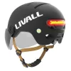 Livall L23 Helm schwarz 54-58cm mit LED/SOS-Schutzvisier