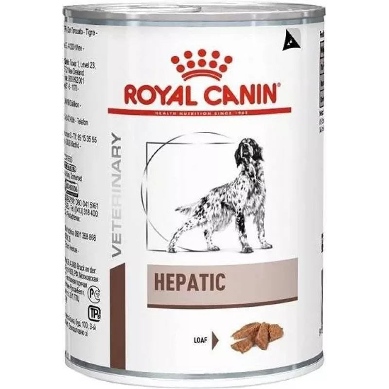 Veterinäres Nassfutter für Hunde Royal Canin Hepatic Adult 420 g Dose — Leberunterstützung, Geflügelgeschmack, 6,5 % Eiweiß, 4 % Fett