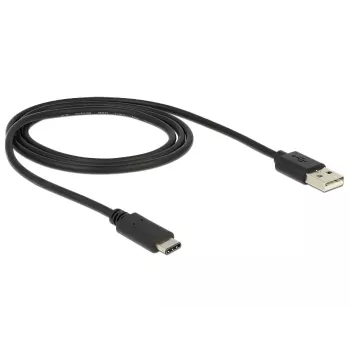 USB-Kabel DeLOCK 83600 USB 2.0 1m USB C USB A Schwarz