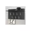 Wandgarderobe Top E Shop WIESZAK 2F CZERŃ MAT — Spanplatte, 7 Haken, 700×200×400 mm, schwarz