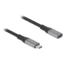 DeLOCK USB-Kabel USB4 Gen 2x2 2m USB-C Schwarz Grau 81202
