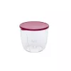 Manuelle Küchenreibe Jata HMAQ4506 Kapazität 0,9 L Edelstahlklingen 140 mm Höhe 12,5 cm Durchmesser Schwarz Rot Transparent