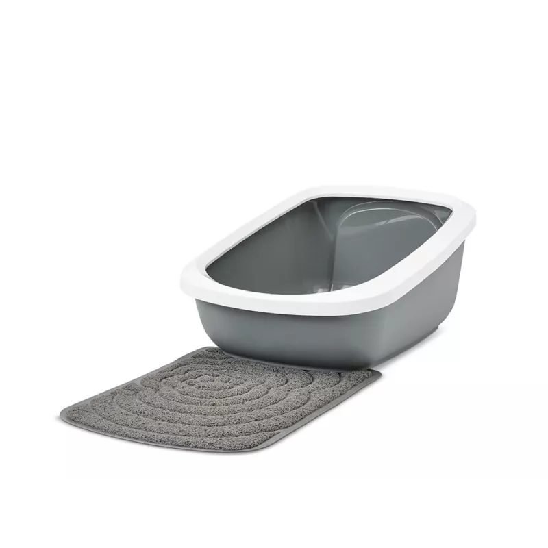 Katzenklo Savic Aseo Jumbo geschlossene Katzentoilette 67,5×48,5×29 cm, grau, Kunststoff