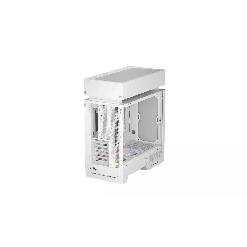 PC-Gehäuse DeepCool CL660 WH Weiß — ATX/Micro-ATX/Mini-ITX, gehärtetes Glas, unterstützt ATX/PS2/SFX/SFX‑L Netzteile
