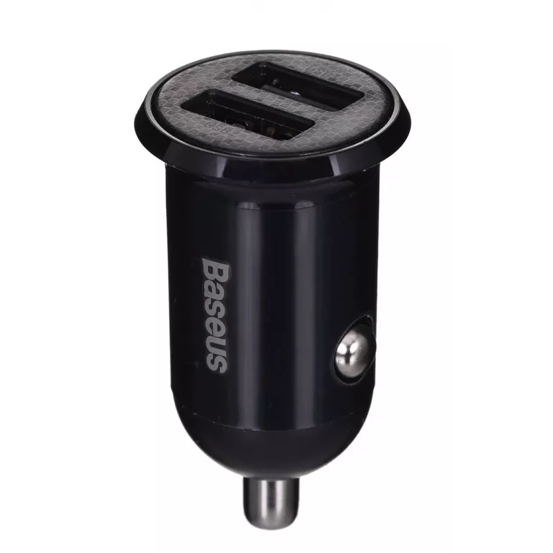 Auto-Ladegerät Baseus Gain Pro Universal Schwarz – 2× USB 2.0, 2,4 A pro Port, Eingang 12–24 V, 5 V Ausgang