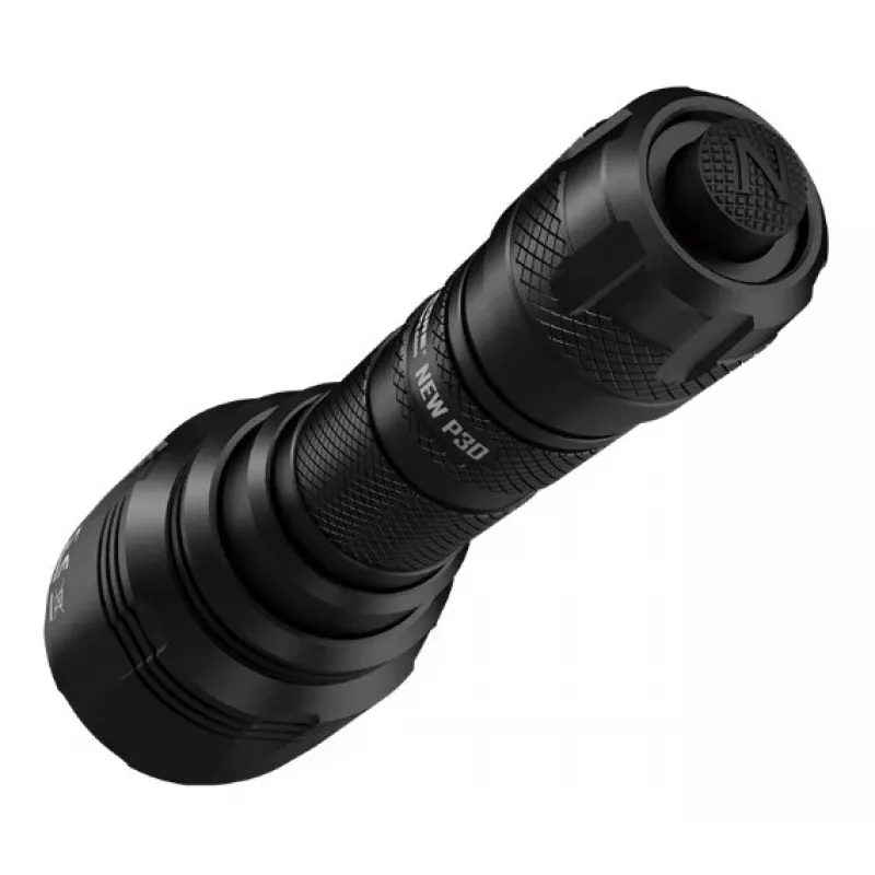 Jagdtaschenlampe Nitecore NEW P30 — 1000 lm, 5000 mAh, USB aufladbar, IP68, Aluminium, 155,5 mm, 158,5 g