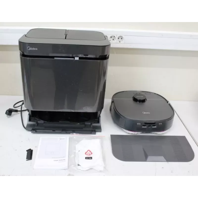 AUSVERKAUFT. Midea V15 Saugroboter | AUSVERKAUFT. Midea Saugroboter | V15 | Nass&Trocken | 5200 mAh | Staubbehälter 3 L | 16200 Pa | Schwarz | GEBRAUCHT, SCHMUTZIG, ZERKRATZT