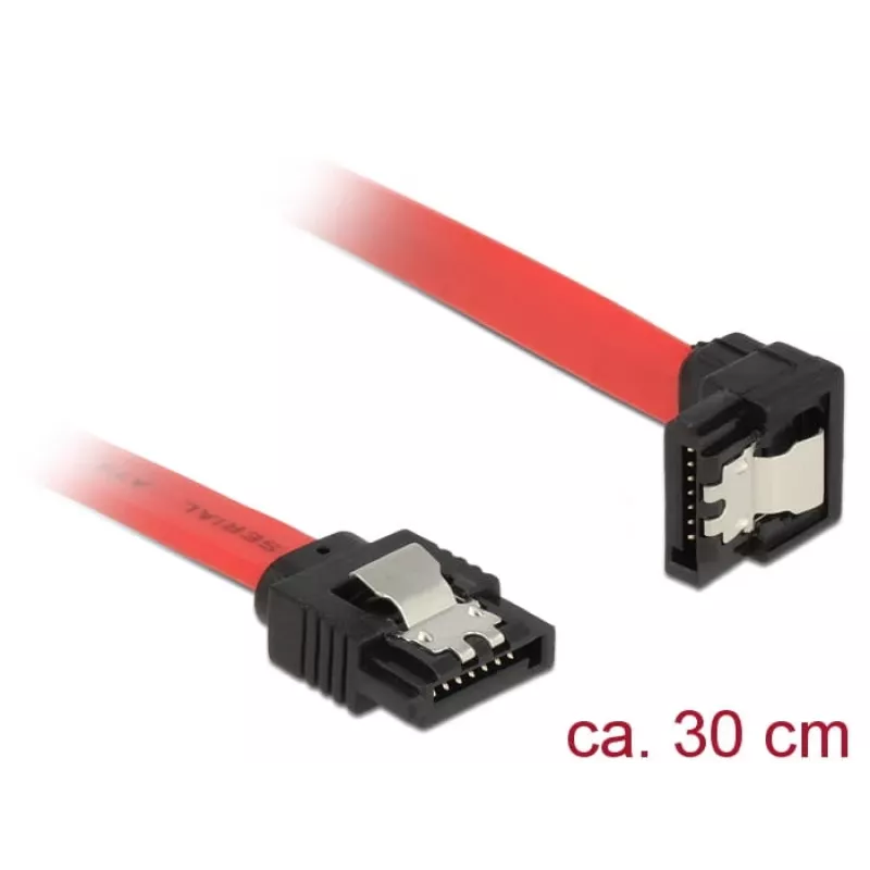 SATA-Kabel DeLOCK 83978 0,3 m SATA 7-Pin Schwarz Rot