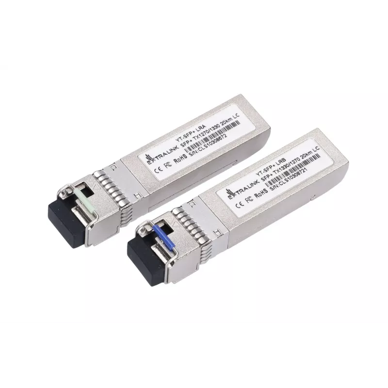 Extralink SFP+ 10G SFP+ WDM Modul 10Gbps 1270/1330nm Singlemode 20km LC DOM Paar, dediziert für HP/ARUBA