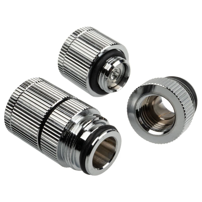 Wasserauslass G1/4 Zoll Außengewinde – BitsPower Touchaqua, 2er-Pack, silber