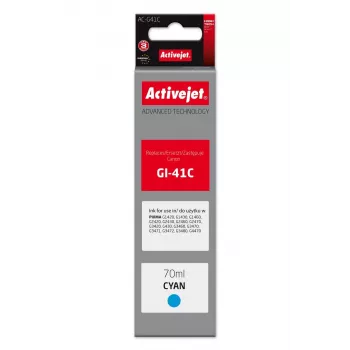 Tintenflasche ActiveJet AC-G41C für Canon-Drucker, kompatibel mit GI-41C, 70 ml, Cyan