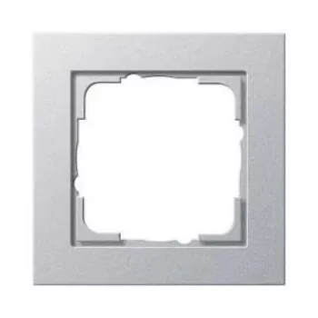 Wandplatte GIRA E2 Aluminium schraubenlos Thermoplast 80,8×80,8×9,3 mm