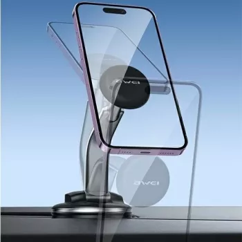 Magnetische Handyhalterung Awei X45 zur Montage an Windschutzscheibe und Cockpit, kompatibel mit Smartphones