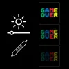 Neon-Schild MANTA SNL102MT — beleuchtete Wanddekoration im „Game Over“-Stil, steckbares LED-Neoneffekt