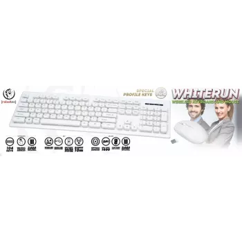 Rebeltec Kabelloses Tastatur- und Maus-Set Biae Whiterun
