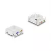 Keystone-Modul RJ45 auf LSA Kat.6 UTP mit Rastclip und kabelbinderfrei — DELOCK 90794, flach schwarz/weiß, 16,1×30×19,4 mm