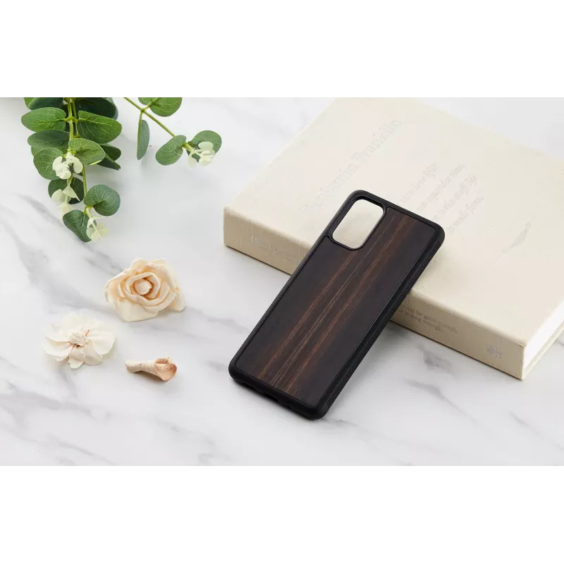 Schutzhülle für Samsung Galaxy S20+ — Mann und Holz — Ebenholz Schwarz