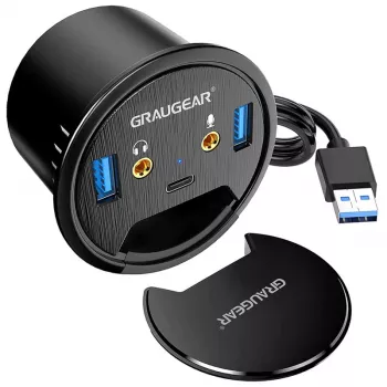 USB Hub GRAUGEAR G-THUB-AU-60 USB 3.2 Gen 1 Type-A Schwarz