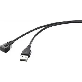 Renkforce USB 2.0, Telefon (analog) Verbindungskabel [1x USB 2.0 Stecker A - 1x USB 2.0 Buchse Micro-B] 1,00 m Schwarz (RF-4598342)