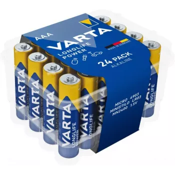 Alkaline-Batteriepack Varta AAA (R3) Longlife Power — 24 Stück