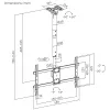 Decken-TV-Halterung MACLEAN MC-112B, max. Traglast 60 kg, neigbar und schwenkbar