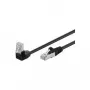Wentronic Goobay CAT 5e Patchkabel 1x 90° gewinkelt, F/UTP, Schwarz, 5 m - CCA Kupfer-Mix, 1x RJ45-Stecker 90° (8P8C) (94190)
